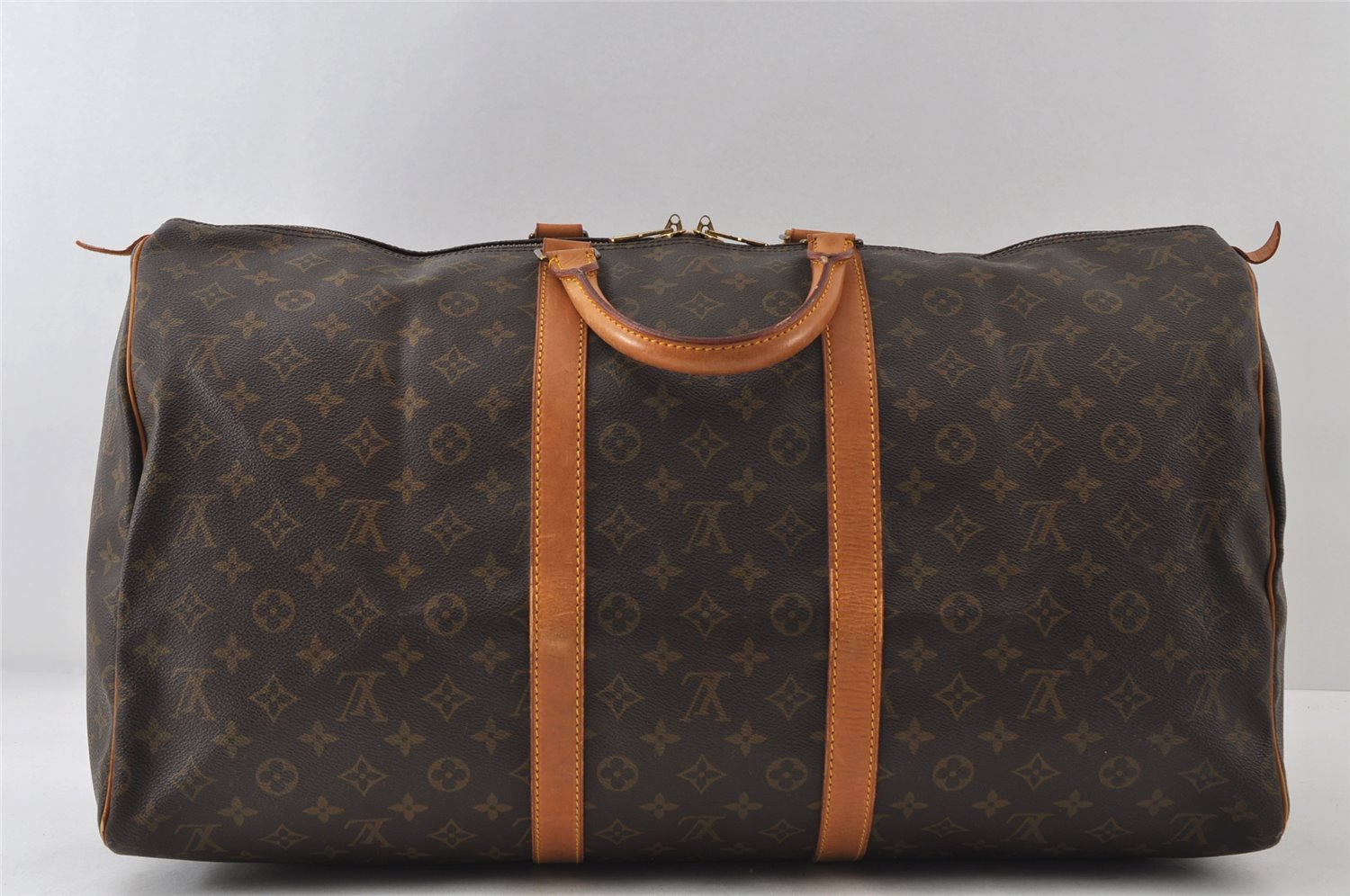 Authentic Louis Vuitton Monogram Keepall 55 Travel Boston Bag M41424 LV 7194I