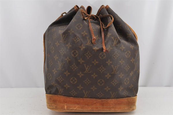 Authentic Louis Vuitton Monogram Noe Shoulder Drawstring Bag M42224 LV 7194J