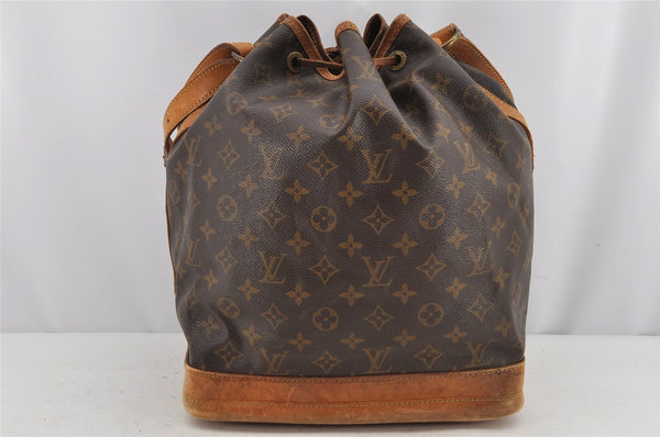 Authentic Louis Vuitton Monogram Noe Shoulder Drawstring Bag M42224 LV 7194J