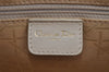 Authentic Christian Dior Lady Dior Lamb Skin Cannage 2Way Hand Bag White 7195I