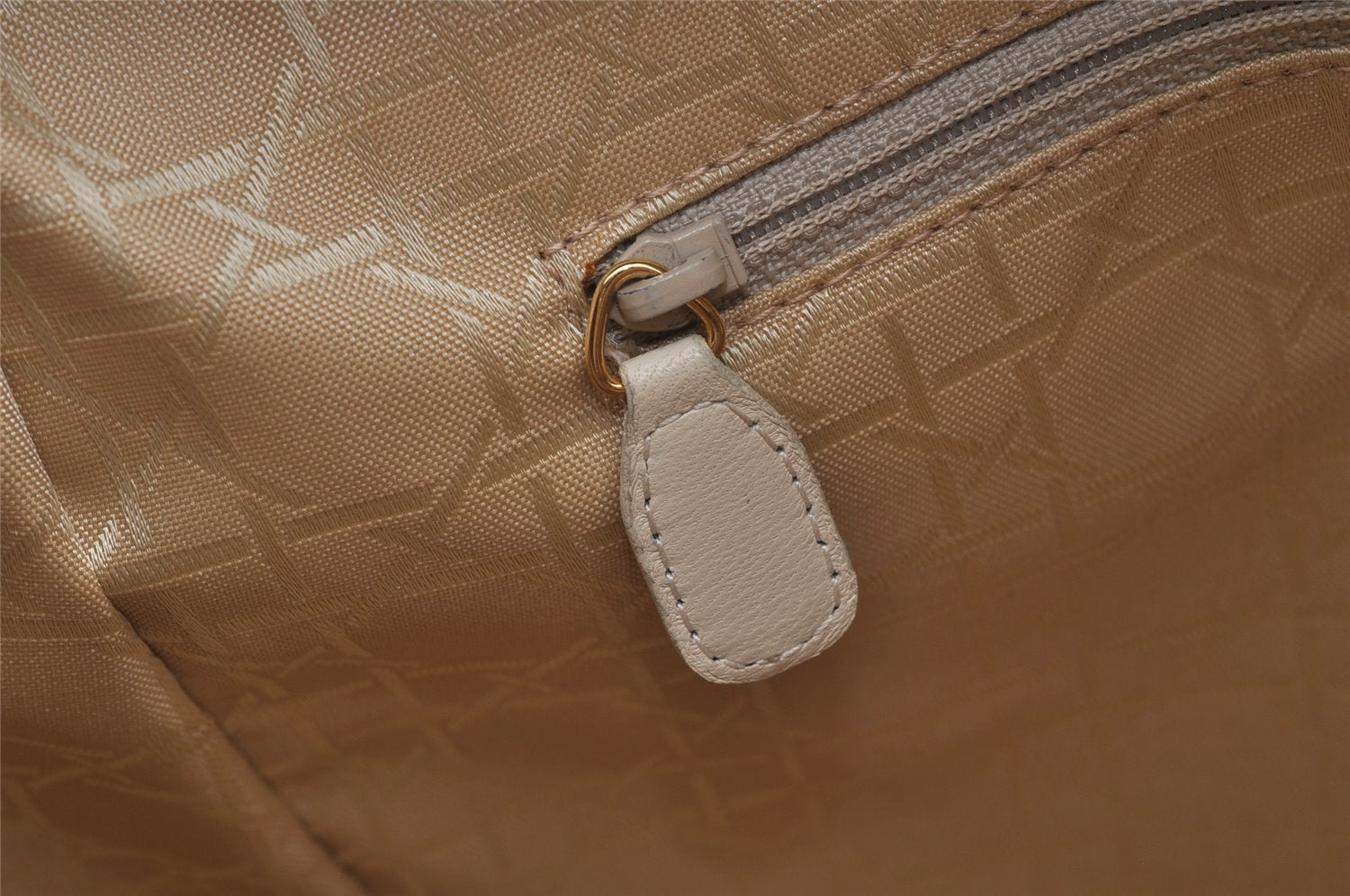 Authentic Christian Dior Lady Dior Lamb Skin Cannage 2Way Hand Bag White 7195I