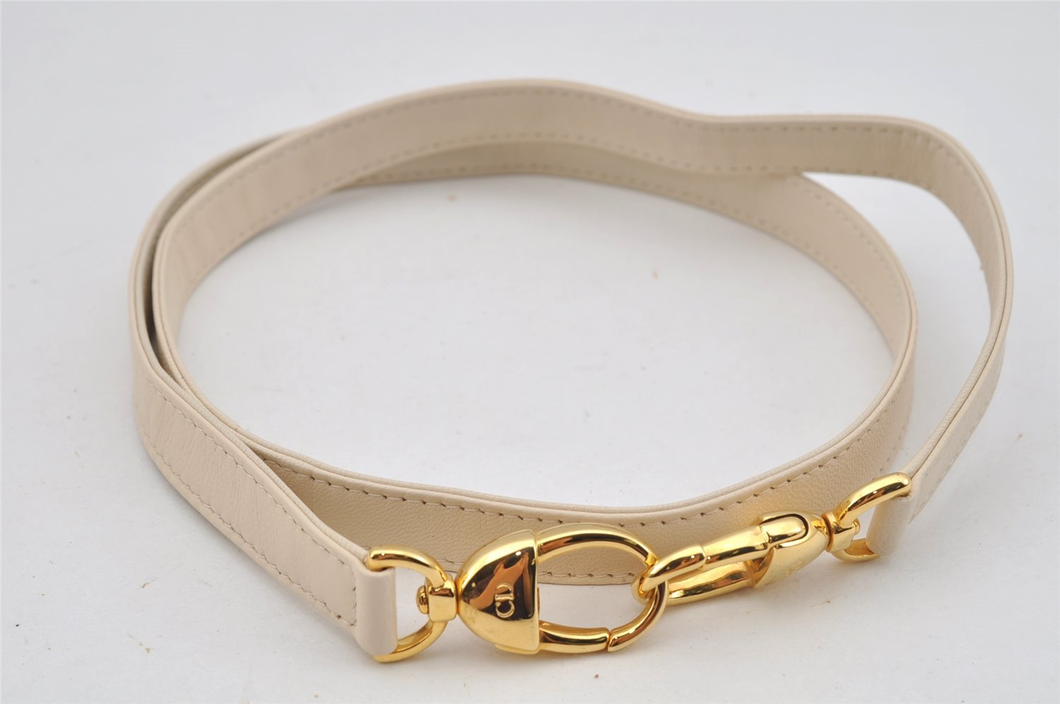 Authentic Christian Dior Lady Dior Lamb Skin Cannage 2Way Hand Bag White 7195I