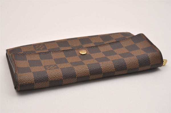 Authentic Louis Vuitton Damier Pochette Porte Monnaie Credit N61724 Wallet 7195J