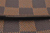 Authentic Louis Vuitton Damier Pochette Porte Monnaie Credit N61724 Wallet 7195J