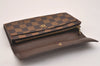 Authentic Louis Vuitton Damier Pochette Porte Monnaie Credit N61724 Wallet 7195J