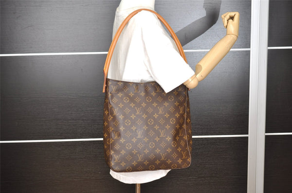 Authentic Louis Vuitton Monogram Looping GM Shoulder Bag M51145 LV 7197I