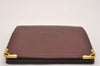 Authentic Cartier Must de Cartier Bifold Wallet Purse Leather Bordeaux Red 7197J