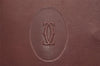 Authentic Cartier Must de Cartier Bifold Wallet Purse Leather Bordeaux Red 7197J