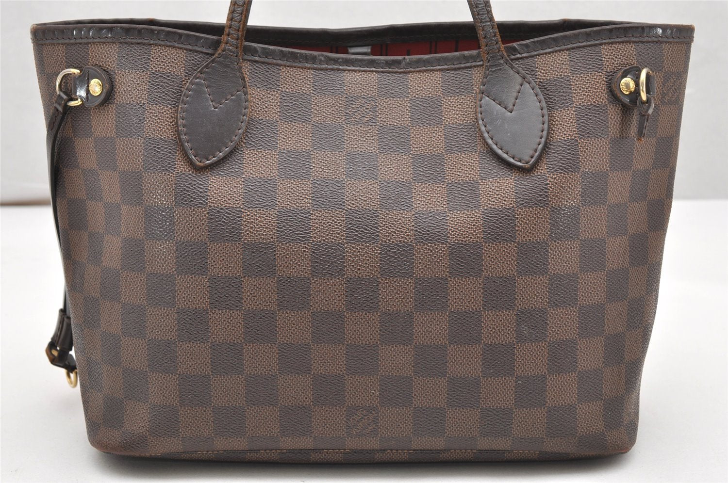 Authentic Louis Vuitton Damier Neverfull PM Shoulder Tote Bag N51109 LV 7197K