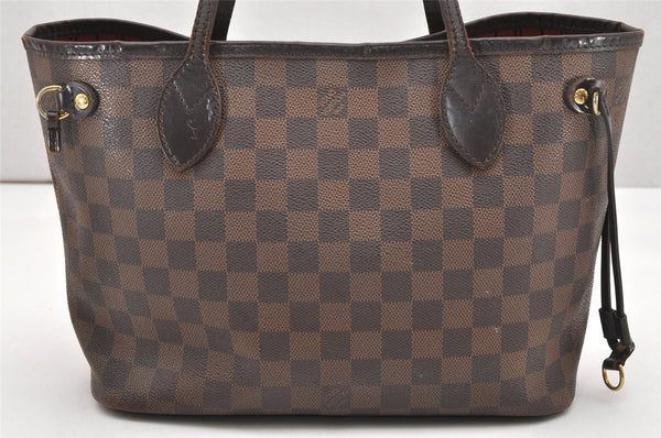 Authentic Louis Vuitton Damier Neverfull PM Shoulder Tote Bag N51109 LV 7197K