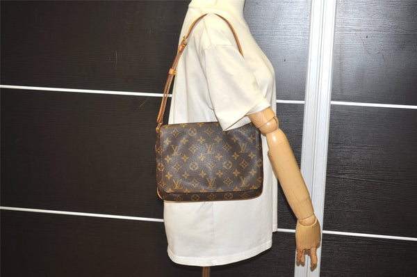 Authentic Louis Vuitton Monogram Musette Tango Shoulder Bag M51257 LV 7198I
