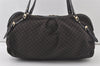 Authentic GUCCI Diamante Shoulder Hand Bag Canvas Leather 269929 Black 7198K