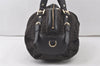 Authentic GUCCI Diamante Shoulder Hand Bag Canvas Leather 269929 Black 7198K