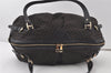 Authentic GUCCI Diamante Shoulder Hand Bag Canvas Leather 269929 Black 7198K