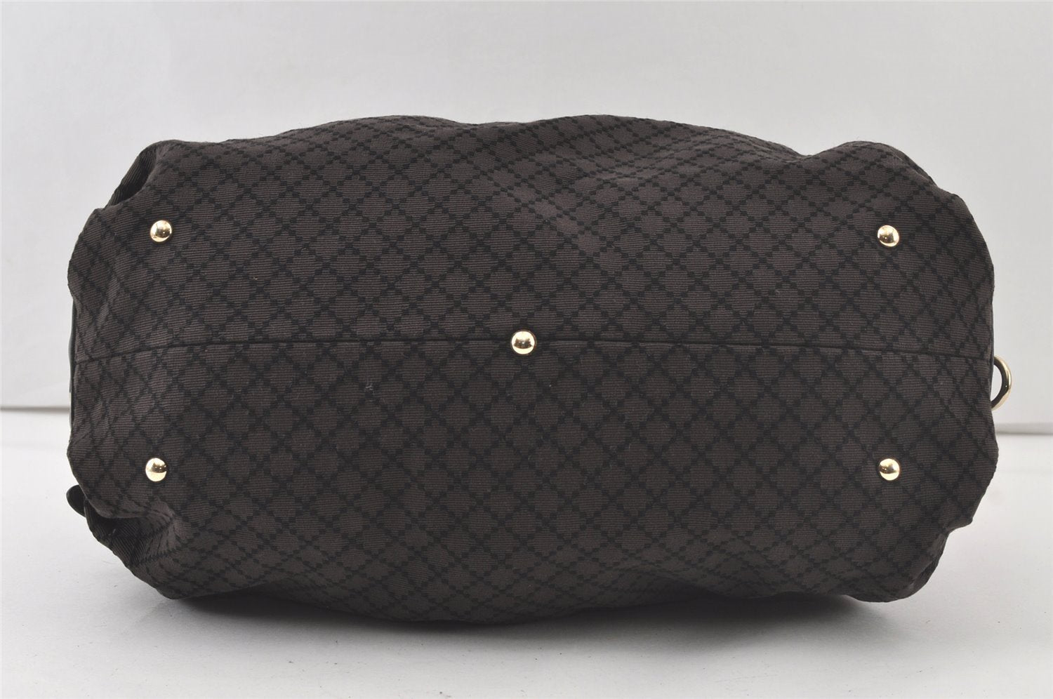 Authentic GUCCI Diamante Shoulder Hand Bag Canvas Leather 269929 Black 7198K