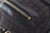 Authentic GUCCI Diamante Shoulder Hand Bag Canvas Leather 269929 Black 7198K