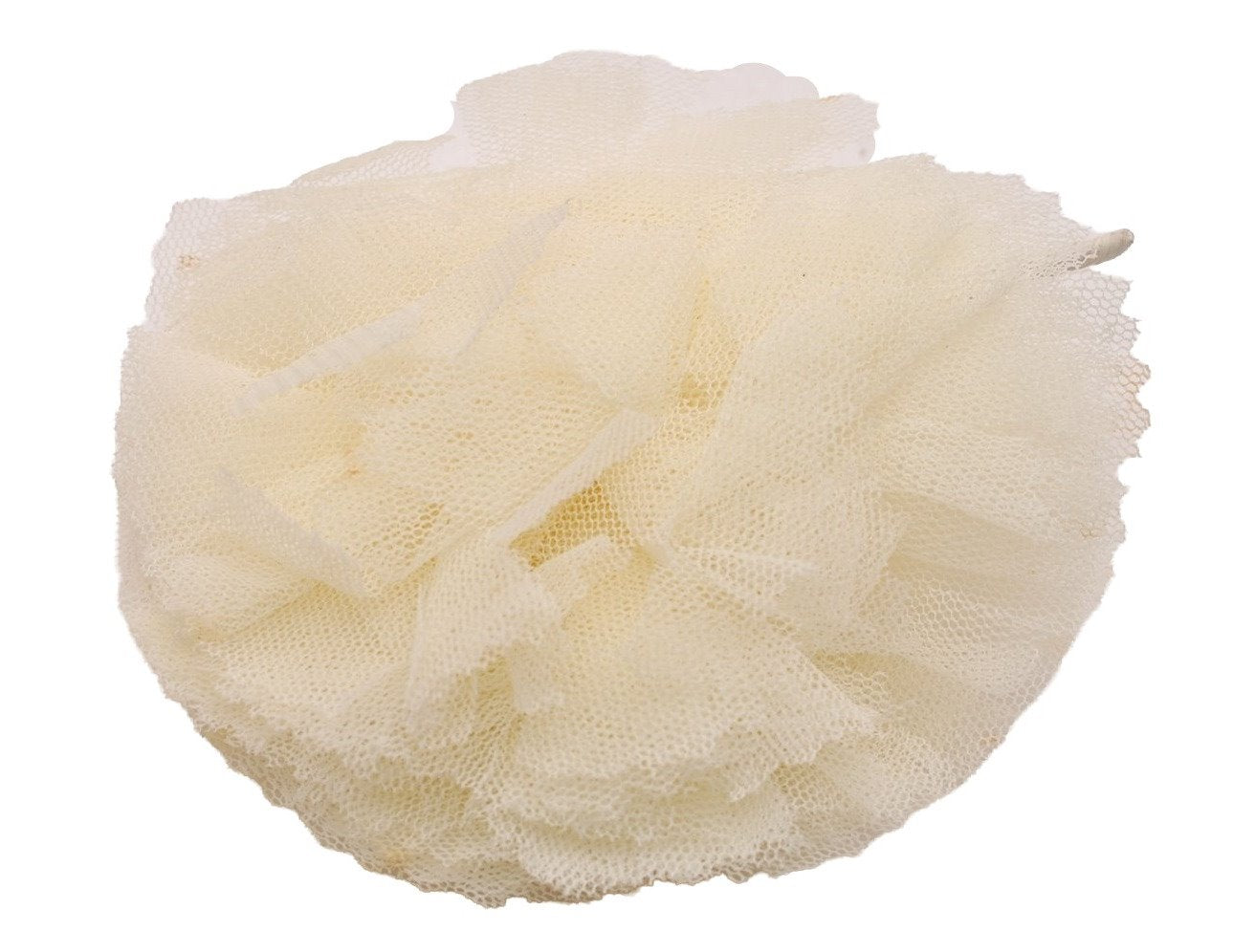 Authentic CHANEL Camellia Vintage Corsage Brooch Nylon White 7199J