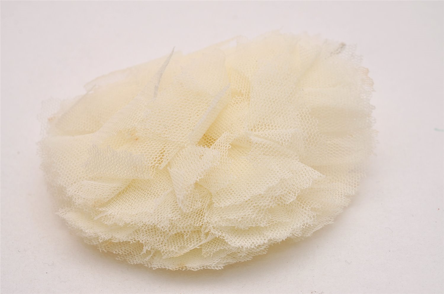 Authentic CHANEL Camellia Vintage Corsage Brooch Nylon White 7199J