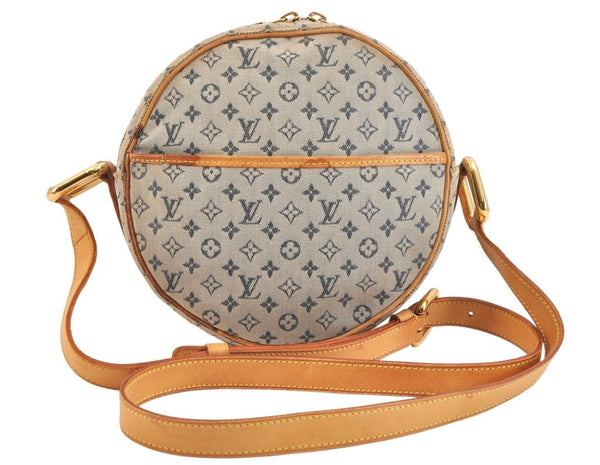 Auth Louis Vuitton Monogram Mini Jeanne GM Shoulder Cross Bag M92000 Blue 7199K