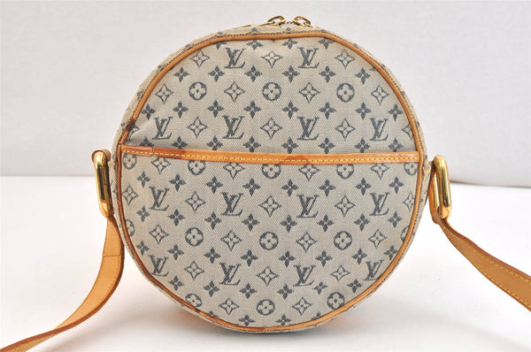 Auth Louis Vuitton Monogram Mini Jeanne GM Shoulder Cross Bag M92000 Blue 7199K