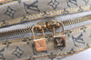 Auth Louis Vuitton Monogram Mini Jeanne GM Shoulder Cross Bag M92000 Blue 7199K