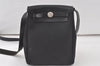 Authentic HERMES Her Bag TPM 2 In 1 2Way Shoulder Bag Canvas Leather Black 7200K