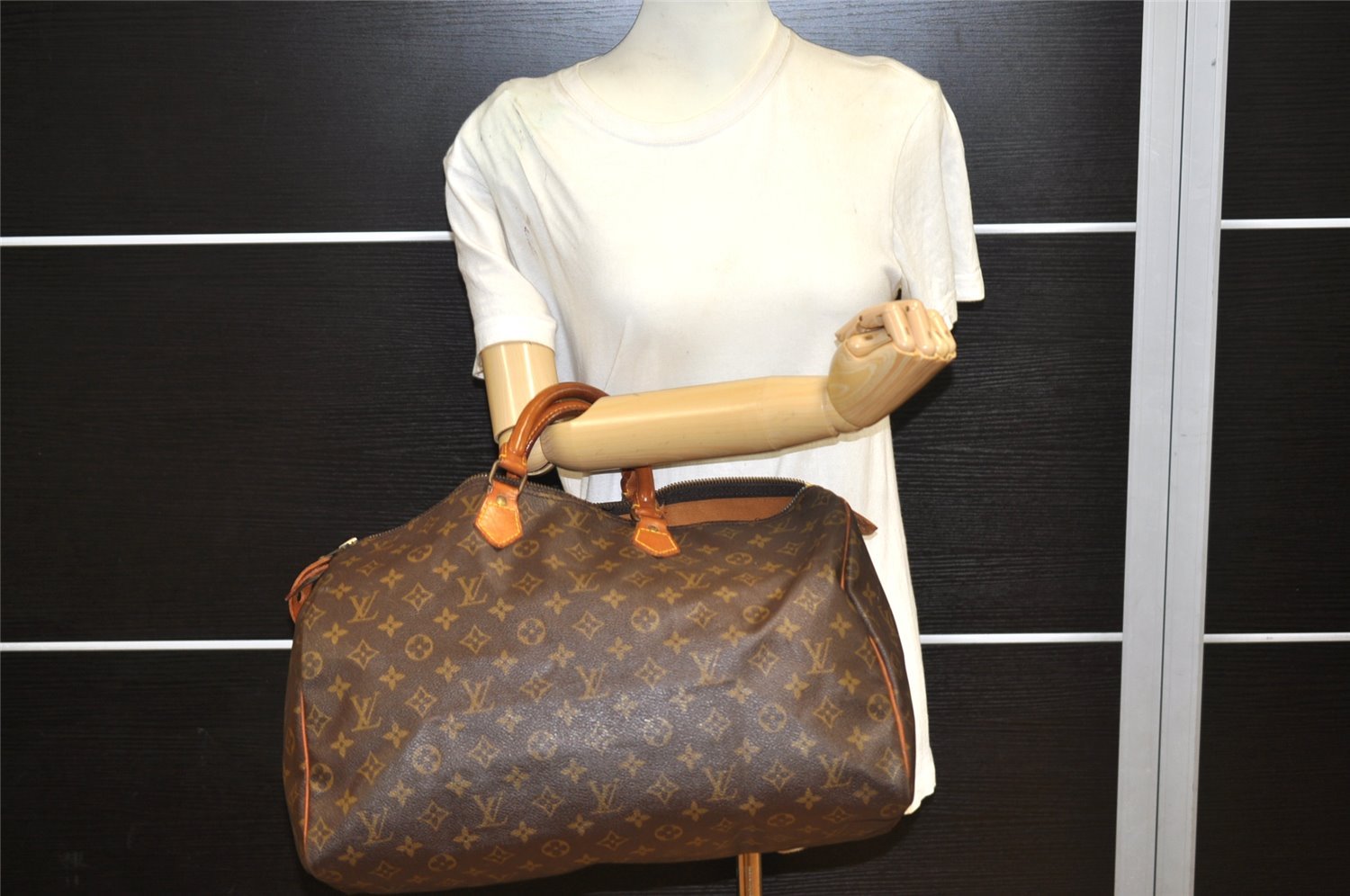 Authentic Louis Vuitton Monogram Speedy 40 Hand Boston Bag Old Model Junk 7203K