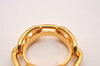 Authentic HERMES Scarf Ring Chaine d'Ancre Chain Design Gold Tone Box 7204J