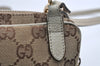 Authentic GUCCI Shoulder Cross Body Bag Purse GG Canvas Leather Brown 7206I