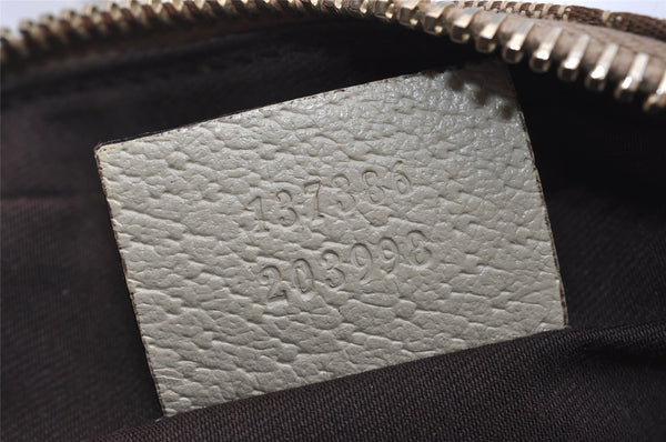Authentic GUCCI Shoulder Cross Body Bag Purse GG Canvas Leather Brown 7206I