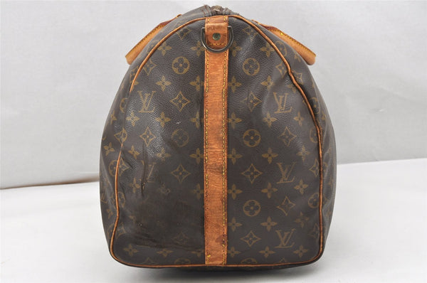 Authentic Louis Vuitton Monogram Keepall Bandouliere 55 M41414 Boston Bag 7206K