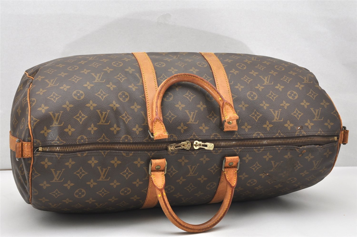 Authentic Louis Vuitton Monogram Keepall Bandouliere 55 M41414 Boston Bag 7206K