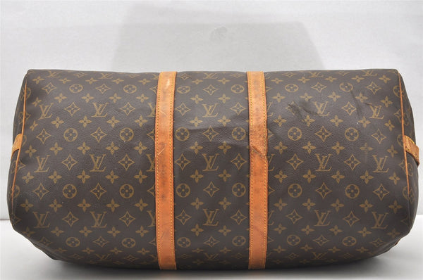 Authentic Louis Vuitton Monogram Keepall Bandouliere 55 M41414 Boston Bag 7206K