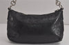 Authentic COACH Signature Shoulder Hand Bag Purse Enamel F15141 Black 7208J