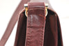 Authentic Cartier Must de Cartier Leather Shoulder Cross Bag Bordeaux Red 7209K