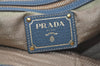 Authentic PRADA VIT DAINO Leather 2Way Shoulder Tote Bag BL0805 Light Blue 7210I