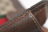 Authentic GUCCI Web Sherry Line Clutch Hand Bag GG PVC Leather Brown Junk 7212J