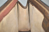 Authentic GUCCI Web Sherry Line Clutch Hand Bag GG PVC Leather Brown Junk 7212J