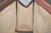 Authentic GUCCI Web Sherry Line Clutch Hand Bag GG PVC Leather Brown Junk 7212J