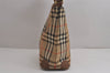 Authentic Burberrys Nova Check Shoulder Bag Purse Canvas Leather Beige 7215J