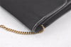 Authentic GUCCI Vintage Chain Shoulder Hand Bag Purse Nylon Leather Black 7216K