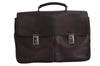 Authentic PRADA Vintage Leather Nappa Briefcase Business Bag Brown 7217J