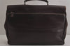 Authentic PRADA Vintage Leather Nappa Briefcase Business Bag Brown 7217J