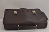 Authentic PRADA Vintage Leather Nappa Briefcase Business Bag Brown 7217J