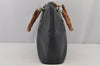 Authentic GUCCI Bamboo 2Way Shoulder Hand Bag Leather Navy Junk 7218J