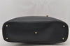Authentic GUCCI Bamboo 2Way Shoulder Hand Bag Leather Navy Junk 7218J