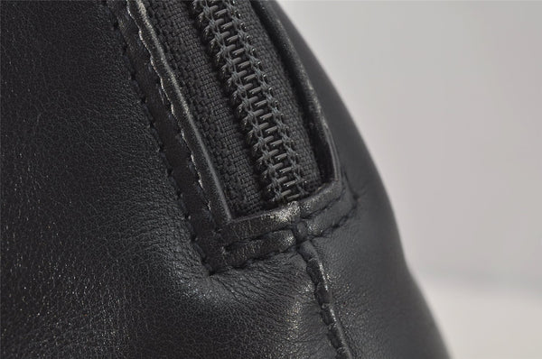 Authentic GUCCI Bamboo 2Way Shoulder Hand Bag Leather Navy Junk 7218J