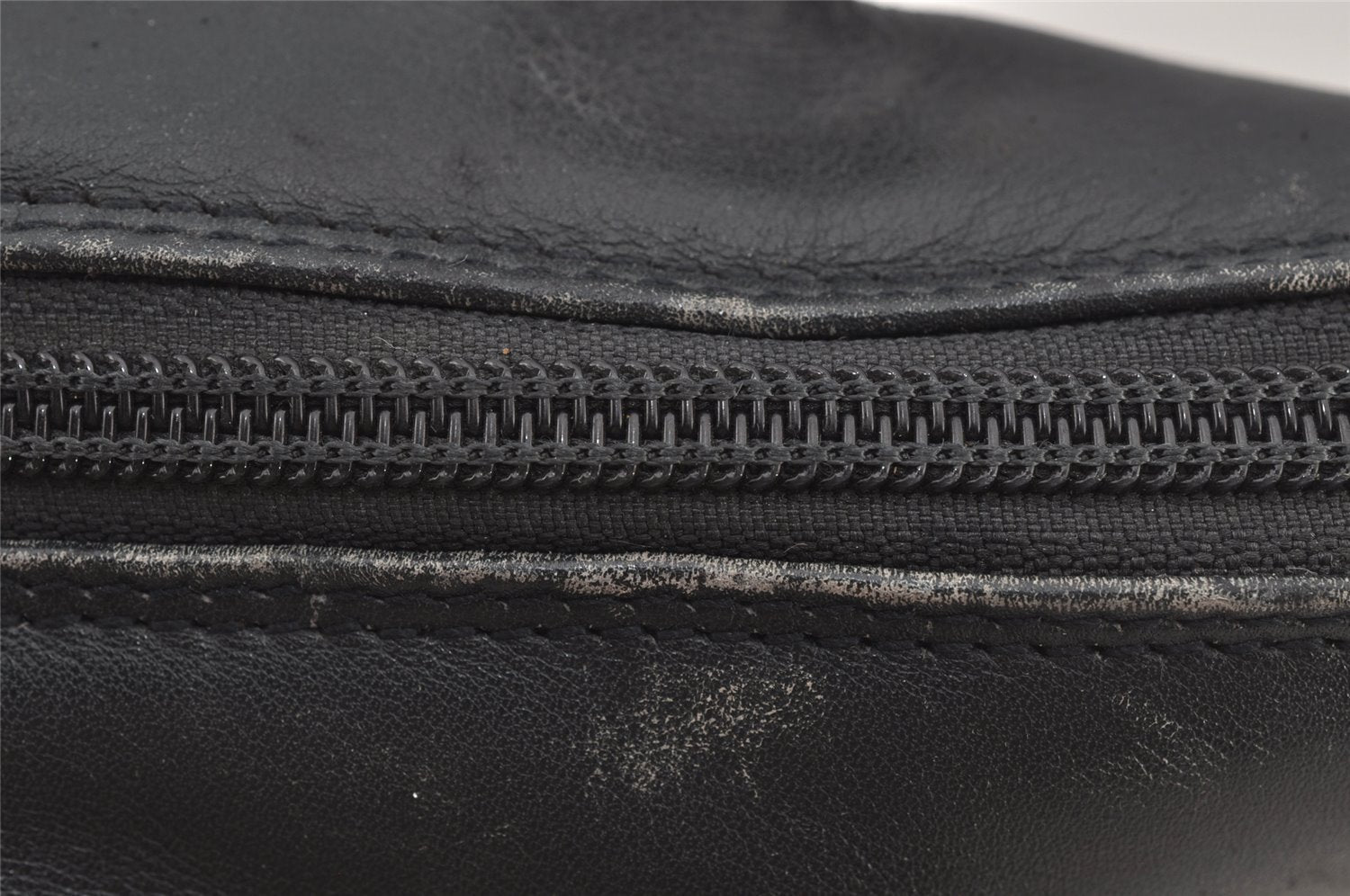 Authentic GUCCI Bamboo 2Way Shoulder Hand Bag Leather Navy Junk 7218J