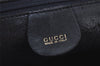 Authentic GUCCI Bamboo 2Way Shoulder Hand Bag Leather Navy Junk 7218J