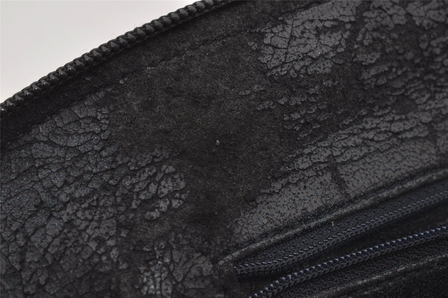 Authentic GUCCI Bamboo 2Way Shoulder Hand Bag Leather Navy Junk 7218J